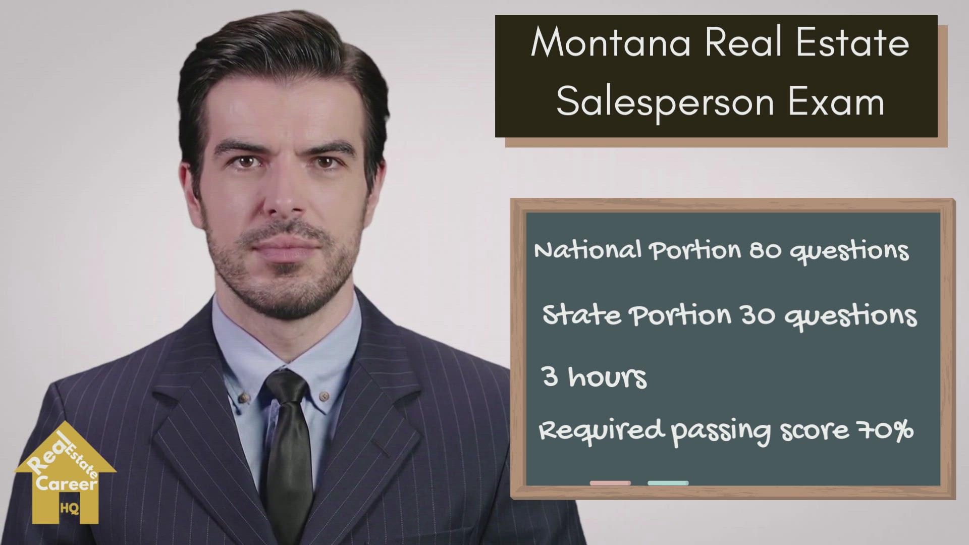 'Video thumbnail for Montana Real Estate Exam Sample Questions'
