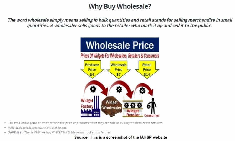 IAHSP wholesale buying program