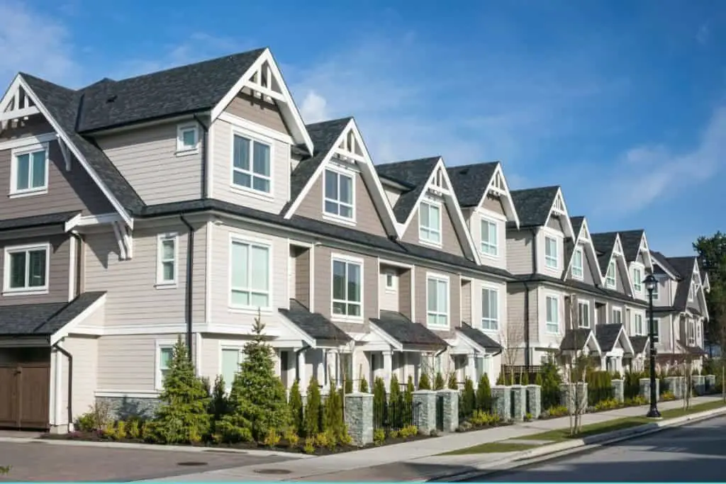 Townhouses that are managed by a property management company 