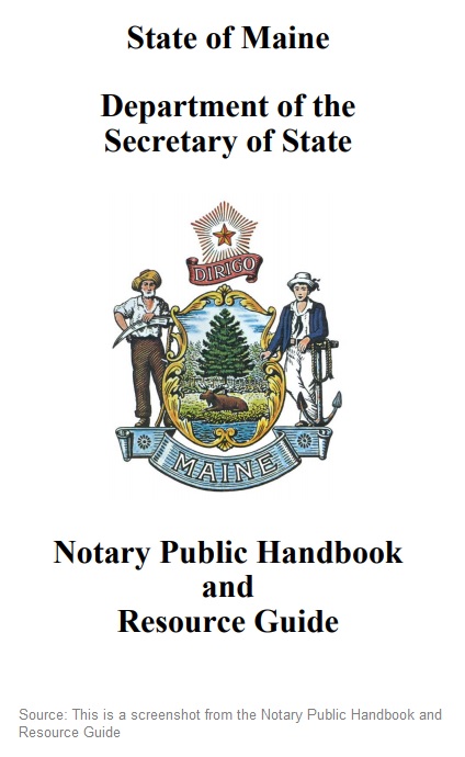 Maine Notary Public Handbook and Resource Guide
