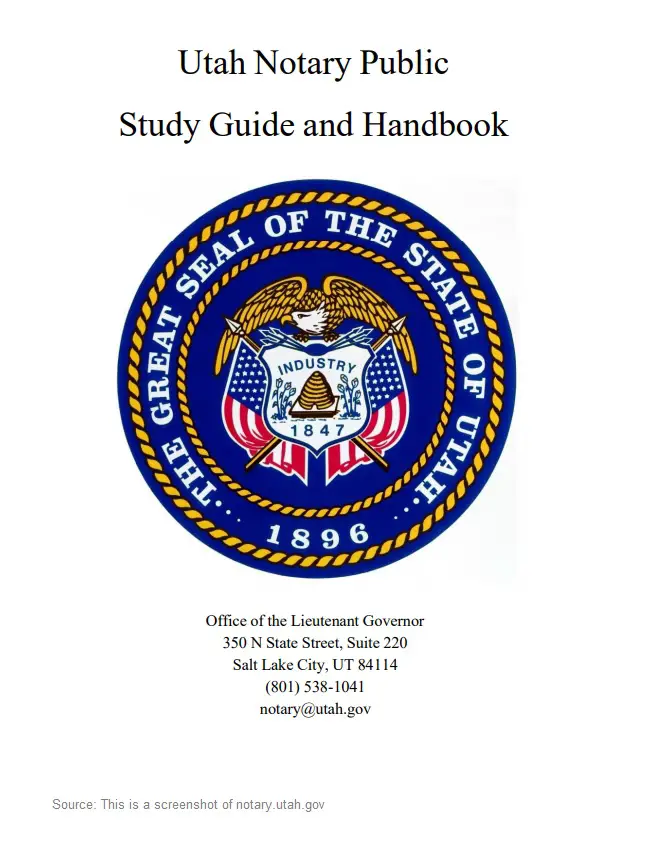 Utah Notary Public Study Guide and Handbook