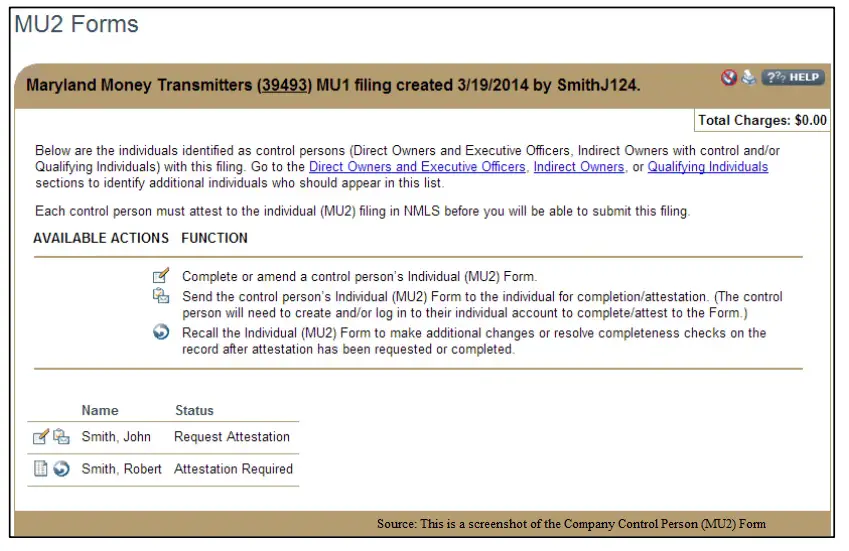 Utah Escrow Agent License - NMLS Individual Form (MU2)