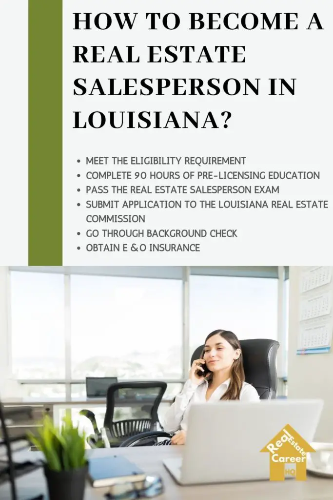 8 Steps to a Real Estate Agent in Louisiana figures)