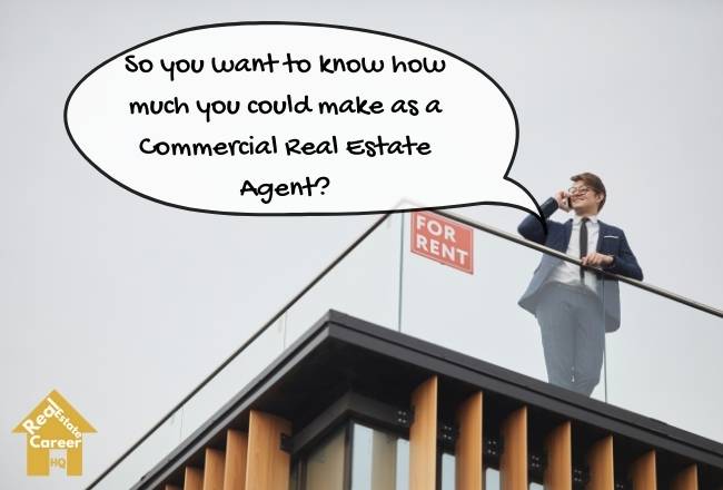 Commercial real estate agent talking on the phone about the earning potential