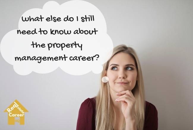 Property management thinking about her career