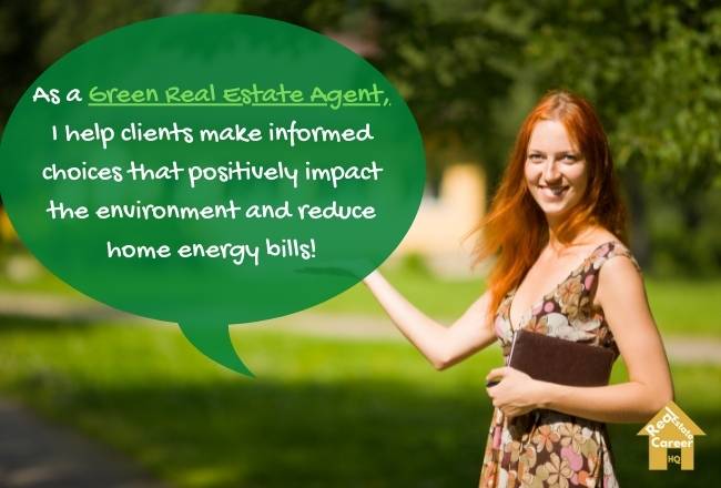 Green real estate agent helps client to make informed choices on eco-friendly homes