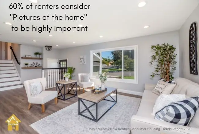 60% of renters consider pictures of the home to be highly important